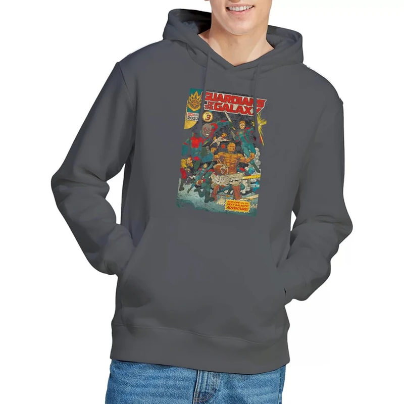 Marvel Gotg3 Guardians Vol 3 Unisex Hoodie, Charcoal, Large