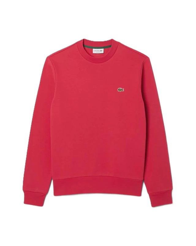 Lacoste Men's Fleece Crew Neck Sweatshirt, Bigarreau, L