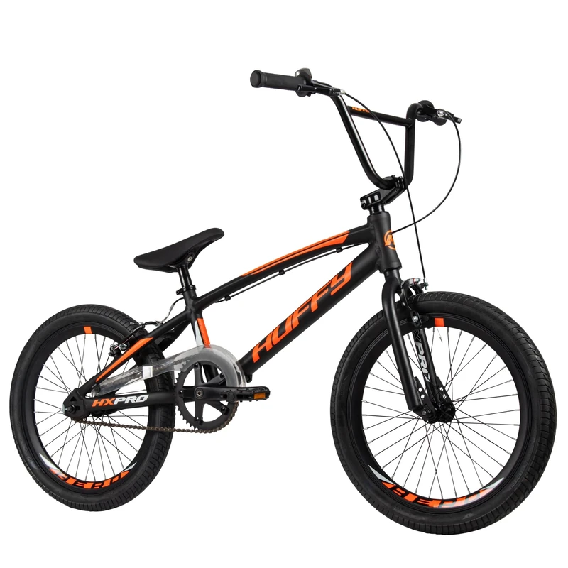 HX Pro 20-inch Aluminum BMX Race Bike, Black and Orange