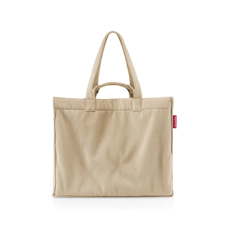 reisenthel Softshopper – the easy companion for every day. With short and long handles, smart compartment division and lots of space, Cord sand, M, Modern