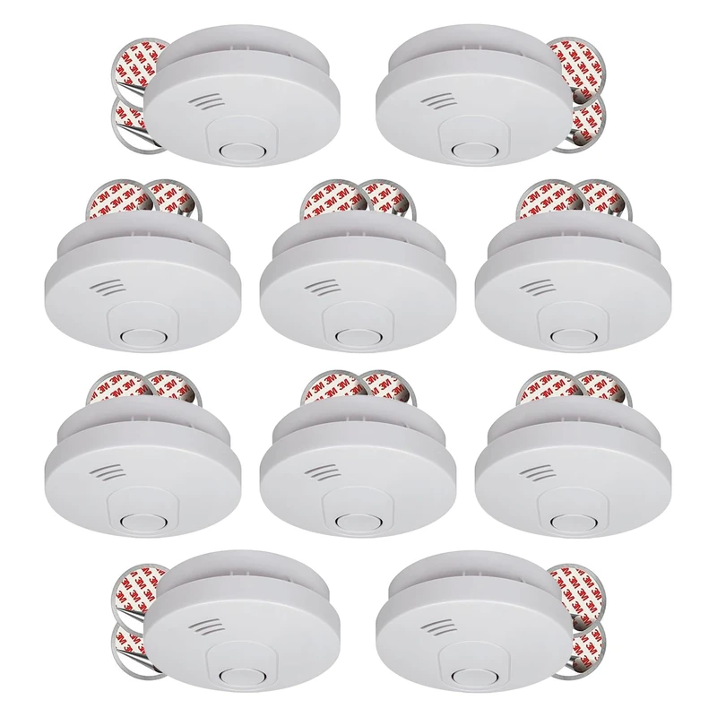10-Pack ELRO FS1510 Smoke Alarm with 10-Year Battery and Magnetic Mounting – Complies with European Standard EN14604 - Image 1