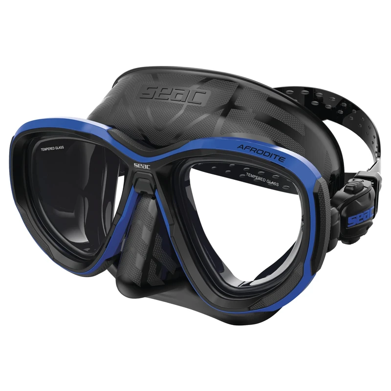 SEAC Afrodite, Low-Volume Dive Mask with 3 mm Tempered Lenses, Comfort Silicone Skirt, Adjustable 3D Buckle, Compatible with Optical Corrective Lenses (-1.0 to -6.0)