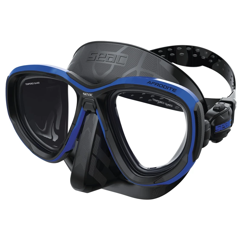 SEAC Afrodite, Low-Volume Dive Mask with 3 mm Tempered Lenses, Comfort Silicone Skirt, Adjustable 3D Buckle, Compatible with Optical Corrective Lenses (-1.0 to -6.0)