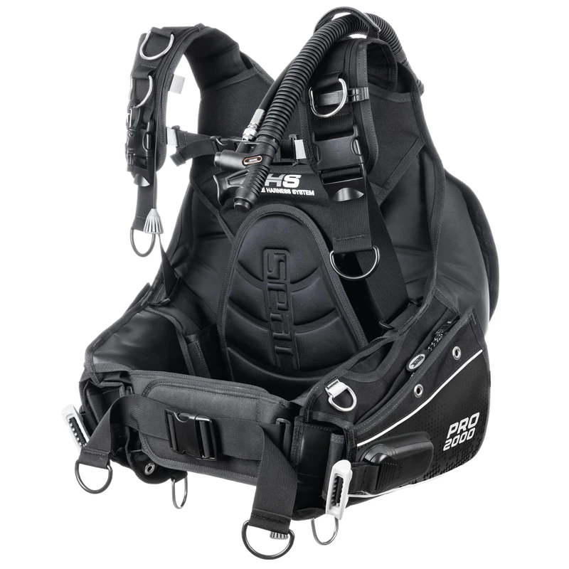 SEAC PRO 2000 - GAV Diving BCD in Cordura 1000 with Adjustable AHS System, 7 Stainless Steel D-Ring, Integrated Q&S Ballast and Self-Draining Pockets - Professional Comfort and Stability