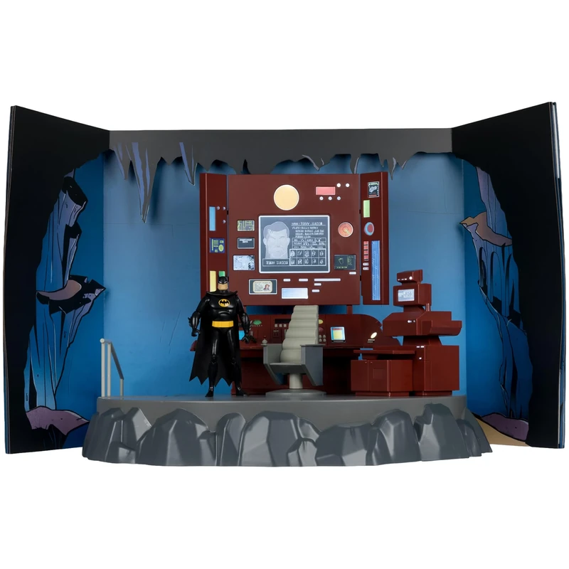 McFarlane Batman: The Animated Series The Batcave Playset with Exclusive Batman 6in Action Figure Gold Label Toys