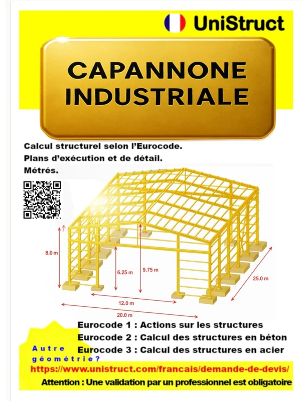 Capannone industriale. Hangar industrial. EUROCODICE.