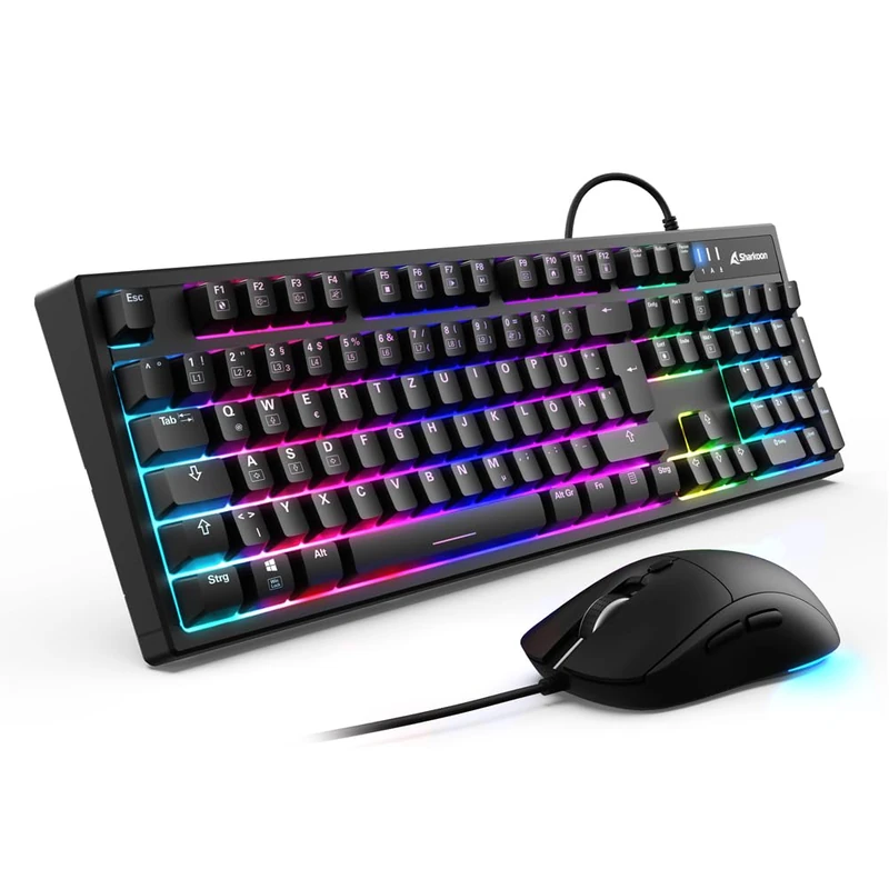 Sharkoon Skiller SGB15 Combo, RGB Gaming Keyboard & Gaming Mouse - Image 1