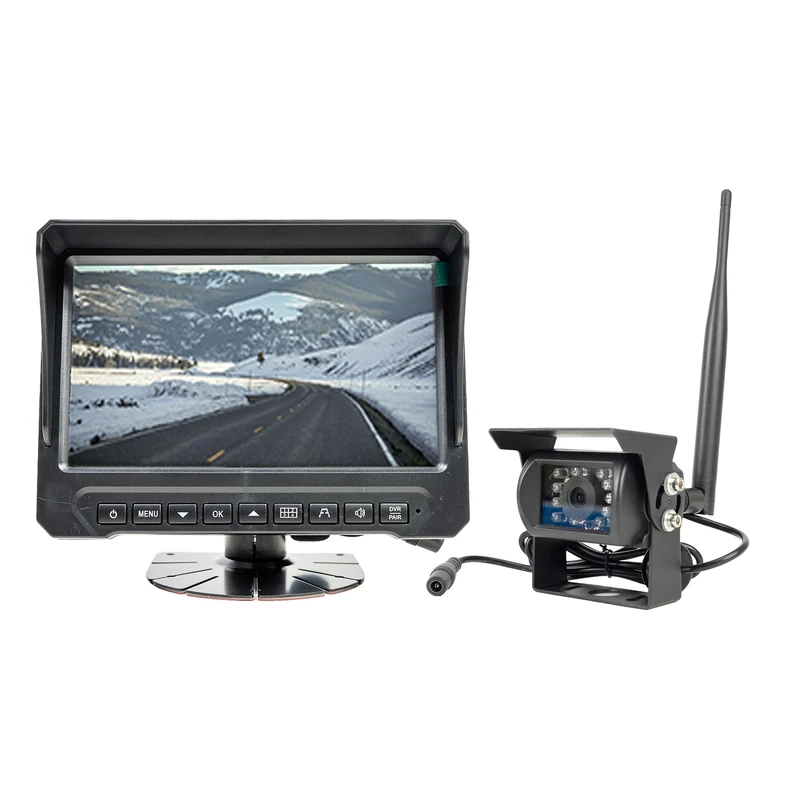 PNI TRK501 wireless reversing camera and LCD monitor with DVR function, micro SD card slot, IR LEDs, for trucks