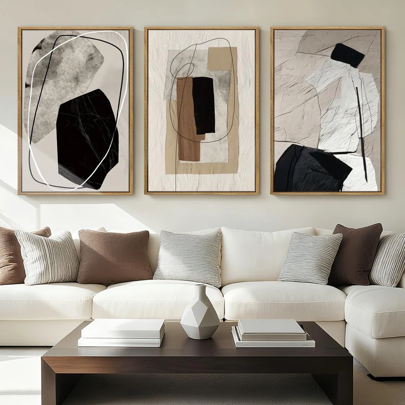 Anyzal Modern Abstract Wall Art for Living Room 16x24 Inch