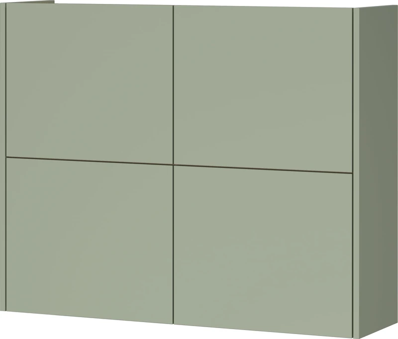 Germania Shoe Cabinet 1932-629 GW-Binetto, in Taupe Green/Oak-repro, with push-to-open function, 97 x 79 x 27 cm (WxHxD)