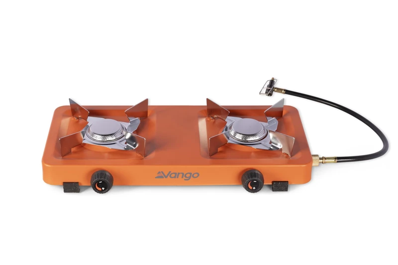 Vango Blaze Camping Stove - Double Burner Gas Cooker - Compact Outdoor Stove for Camping, BBQ, Outdoor Cooking | EN417 Compliant