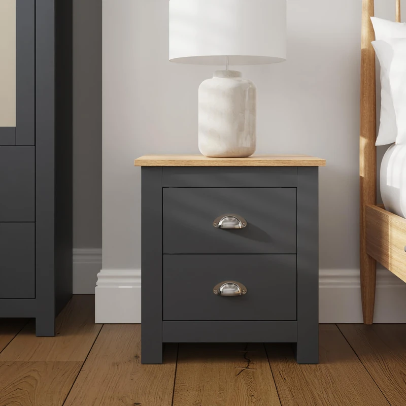Lancaster 2 Drawer Bedside Table