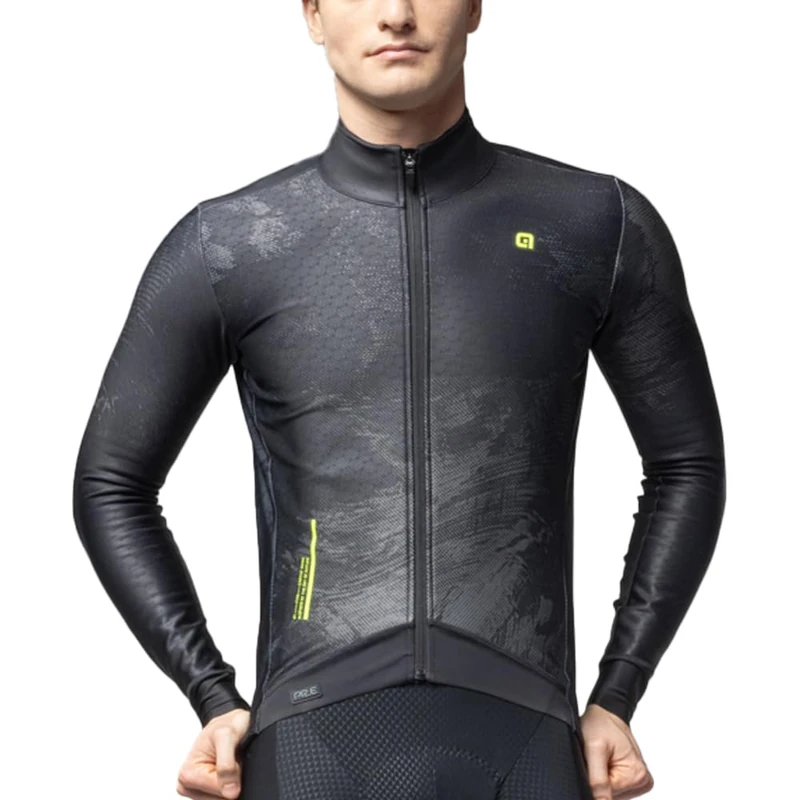 Alé Cycling Men's PR-E Fan Water Repellent Jacket, Black, L