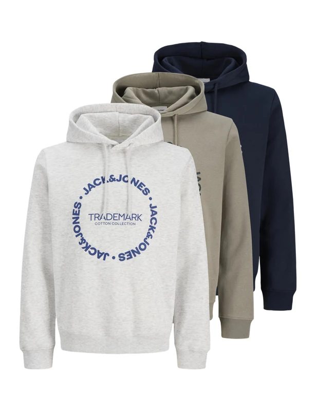 JACK & JONES Jjbenson Sweat Hood 3Pk Mp