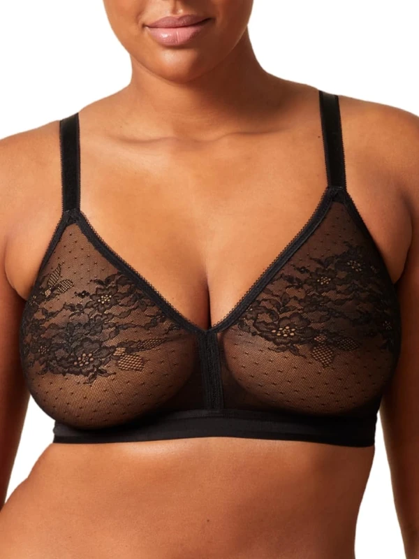 Gossard Glossies Lace Non Wired Bra Black 38DD