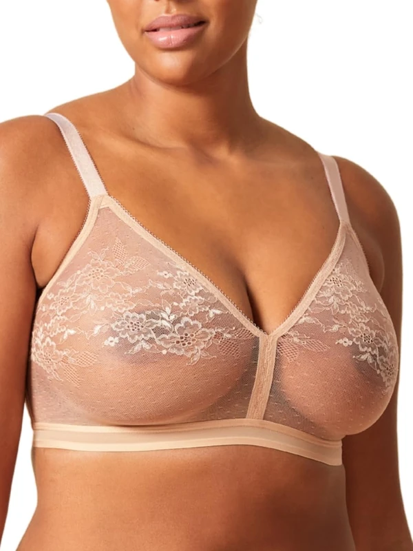 Gossard Glossies Lace Non Wired Bra Beige 42D