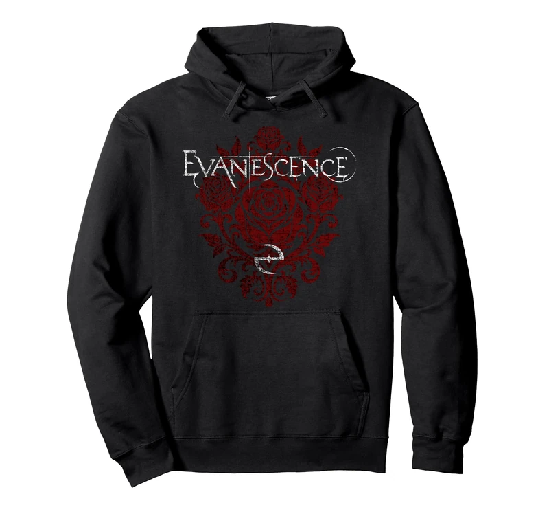 Evanescence Rose Logo Pullover Hoodie - Image 1
