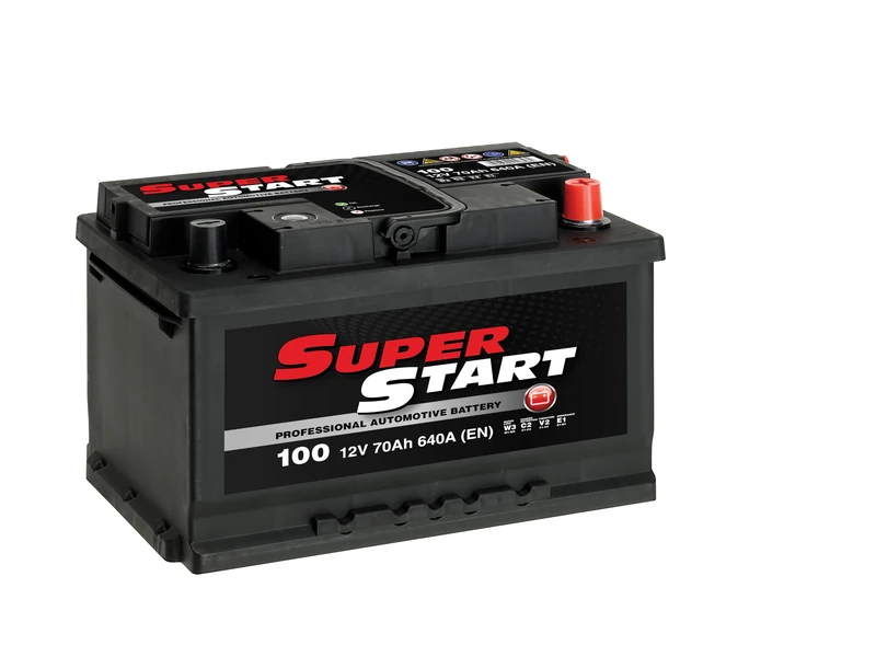 Start 100 12V 70Ah 640A Car, Van and SUV Replacement Battery