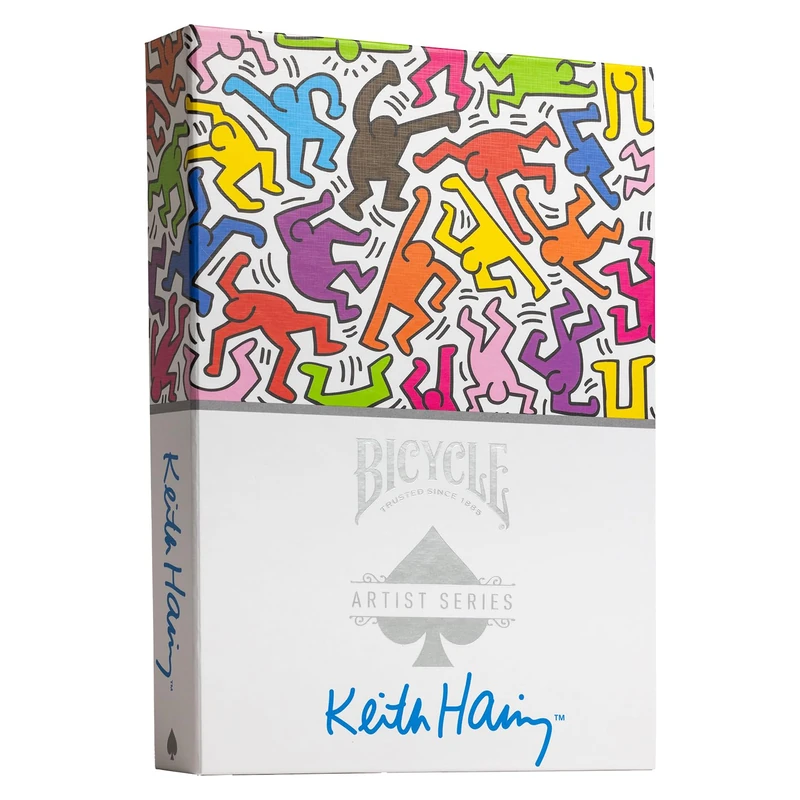 Bicycle Artist Series Keith Haring Playing Cards – Limited Edition Boxed Set, 2 Premium Decks, Gift Boxed