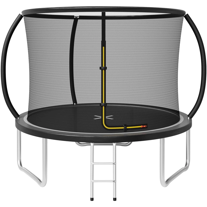 JUMMICO 183/220/290/360CM Outdoor Trampoline with Safety Enclosure Net - Complete Outdoor Garden Trampoline for Kids & Adults Spring Tool Home Fitness Family Play Equipment