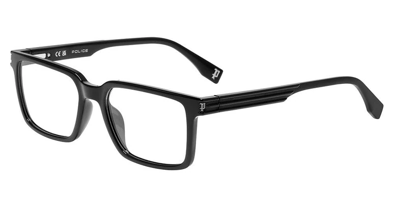 Police, eyeglasses (VPLU53), color: TOTAL SHINY BLACK, 53/18/150, (Male)