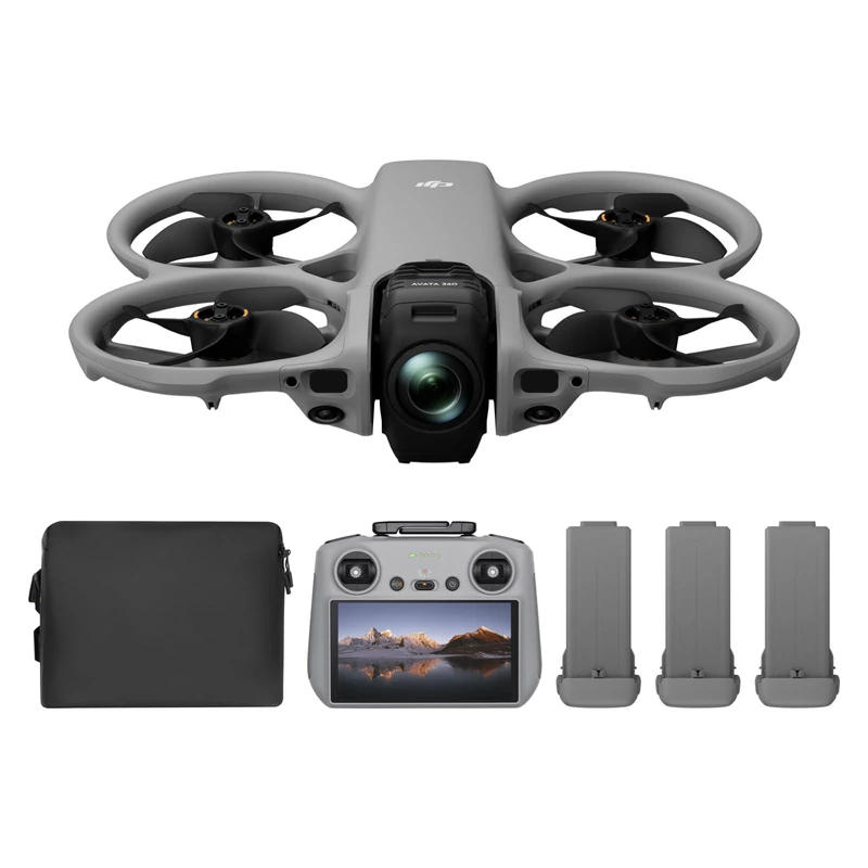 DJI Avata 360 Fly More Combo (RC 2), 360° Drone With 1-Inch 8K 360° Imaging for FPV & Aerial Filming, 360° Camera Drone With Propeller Guard. Includes RC 2 for Precise Control and Three Batteries.