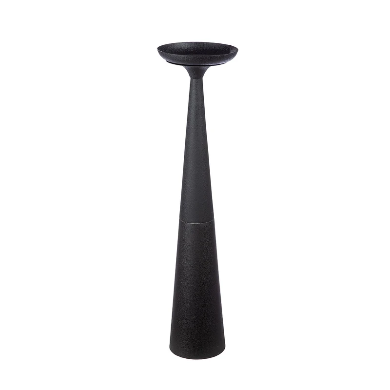 Casablanca Rotonda Candle Holder - Iron - Black - Crackle Surface - Large - Height 64 cm x Diameter 21 cm