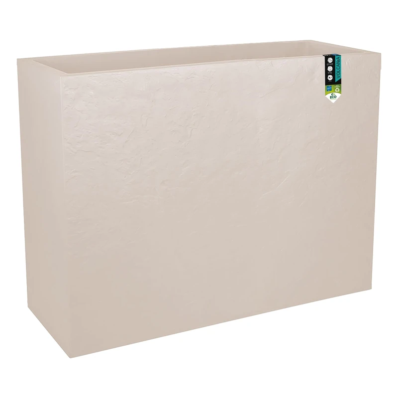 EDA - Wall Loft XL Volcania 63 L - Imitation Stone Decor - Double Wall - Water Retention Area - 99 x 29 x 78 cm - Beige Limestone - Image 1