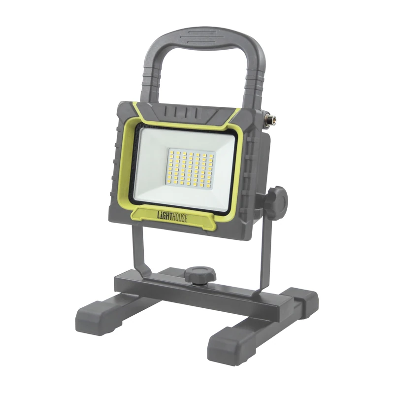 Lighthouse 4000 Site Light – 110V Work Light with Magnetic Base, 4000 Lumens, 38W SMD LED, Tilting Head, IP44 Rated for On-Site, Construction, Workshop Tasks