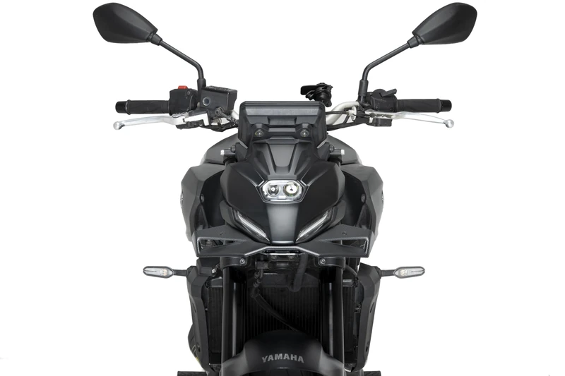 Puig 22417C Naked Front Wing, aerodynamic design to improve stability, downforce, control and sporty style with advanced ABS construction and easy installation without drilling, Carbon Look