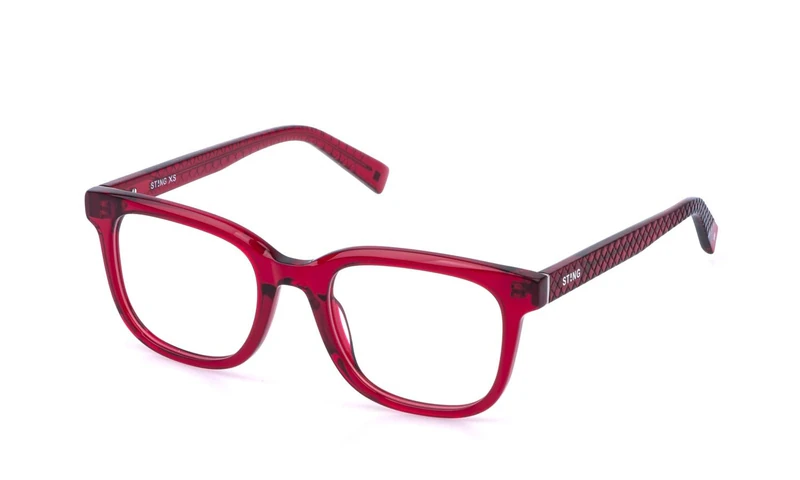 Sting, eyeglasses (VSJ755), color: SHINY TRANSP.RED, 48/19/135, (Junior)