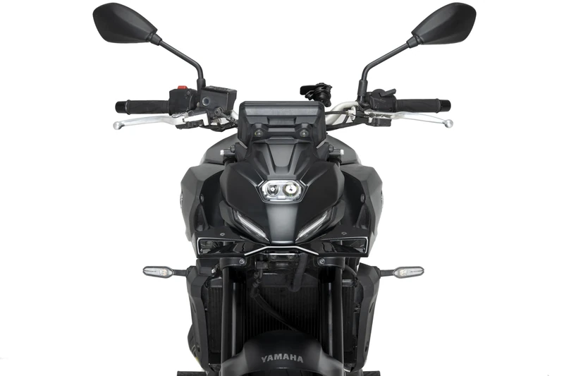 Puig 22417N Naked Front Wing, aerodynamic design to improve stability, downforce, control and sporty style with advanced ABS construction and easy installation without drilling, Black