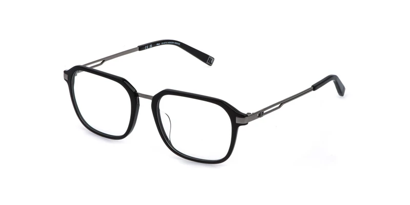 Fila, glasses (VFID16), color: SHINY BLACK, 53/18/145, (Male)