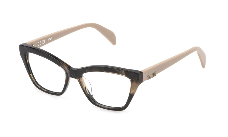 Tous, glasses (VTOD39), color: SHINY GREY/BLACK HAVANA, 54/16/140, (Female)