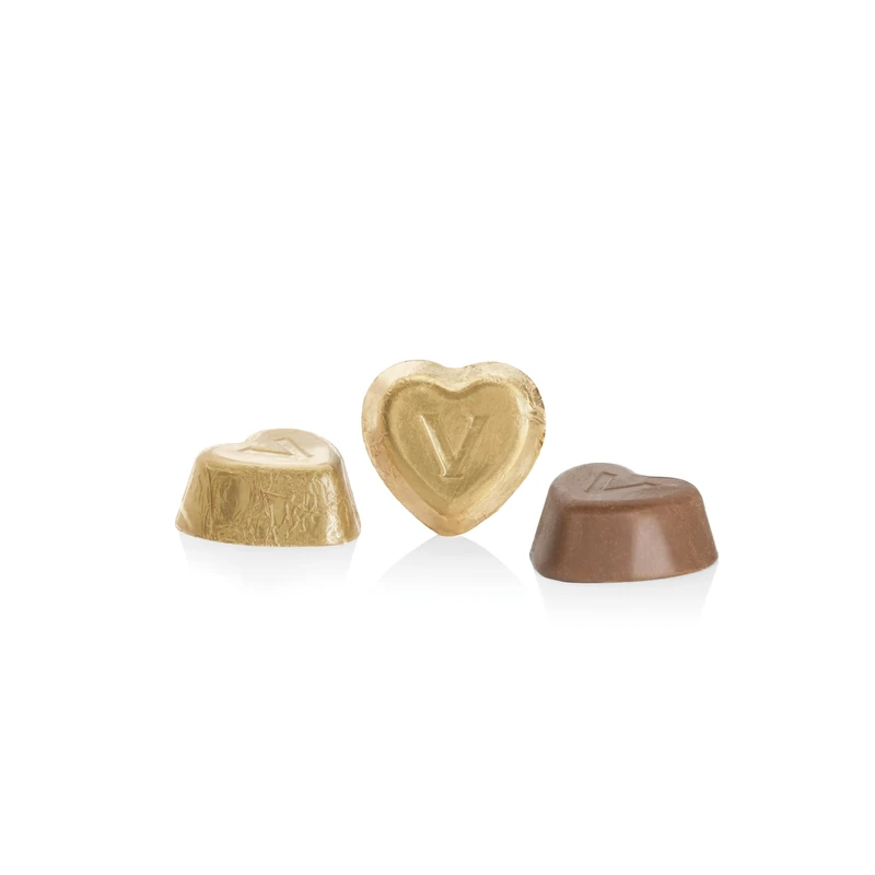 Venchi - Heart-Shaped Chocolates, Milk, 1 Kg, Gluten Free, No Colourings or Preservatives, Valentine's Day Gift Idea