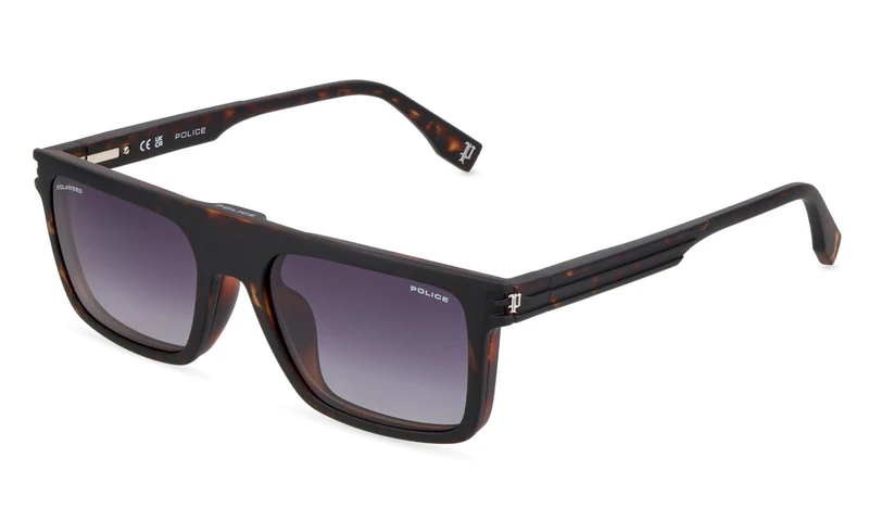 Police, eyeglasses (UPLU53), color: MATT DARK HAVANA (SMOKE GRADIENT), 53/18/150, (Male)