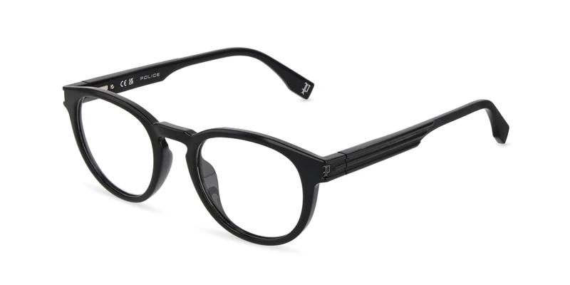 Police, eyeglasses (VPLU54), color: TOTAL SHINY BLACK, 49/21/150, (Male)