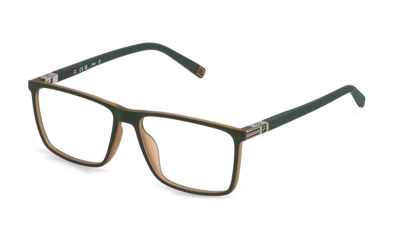 Fila, glasses (VFID14), color: GREEN/ORANGE OPACO, 56/15/145, (Male)