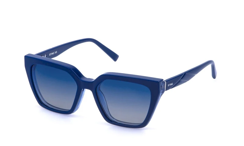 Sting, eyewear (USJ762), color: SHINY GLITTERY BLUE (BLUE GRADIENT SMOKE), 50/16/135, (Junior) - Image 1
