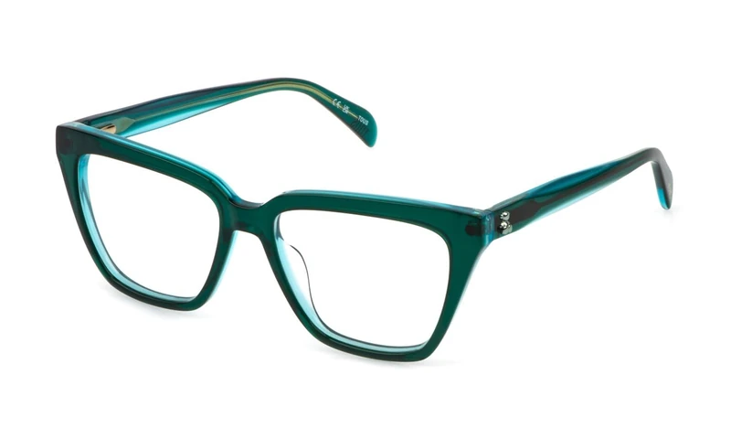 Tous, eyeglasses (VTOD32), color: SHINY DARK GREEN+LIGHT, 53/16/140, (Female) - Image 1