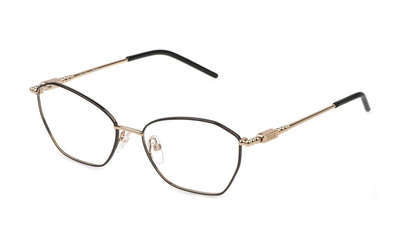 Tous, eyeglasses (VTO493), color: SHINY ROSE GOLD W/DARK GREY PARTS, 54/16/140, (Female) - Image 1