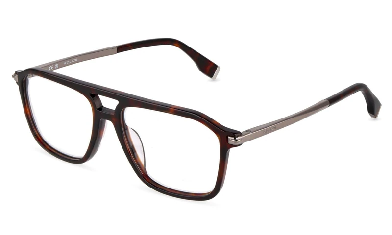 Police, eyeglasses (VPLU59), color: SHINY DARK HAVANA, 56/16/150, (Male)