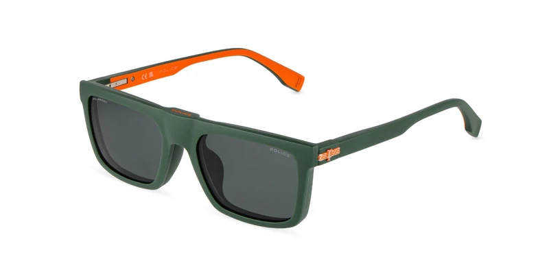 Police, gafas de vista (UK180), colour: semi matt dark green (grey/green), 50/17/140, (junior)