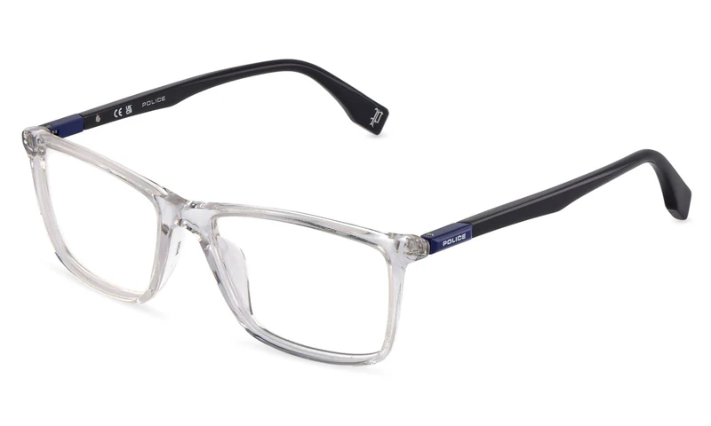Police, eyeglasses (VPLR58), color: SHINY CRYSTAL, 56/17/145, (Male)