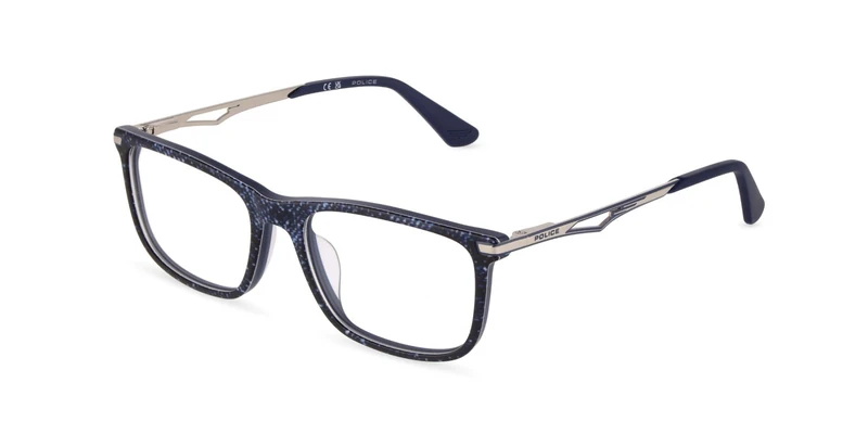 Police, eyeglasses (VK178), color: MATT BLUE TOP W/FANTASY, 52/16/140, (Junior)