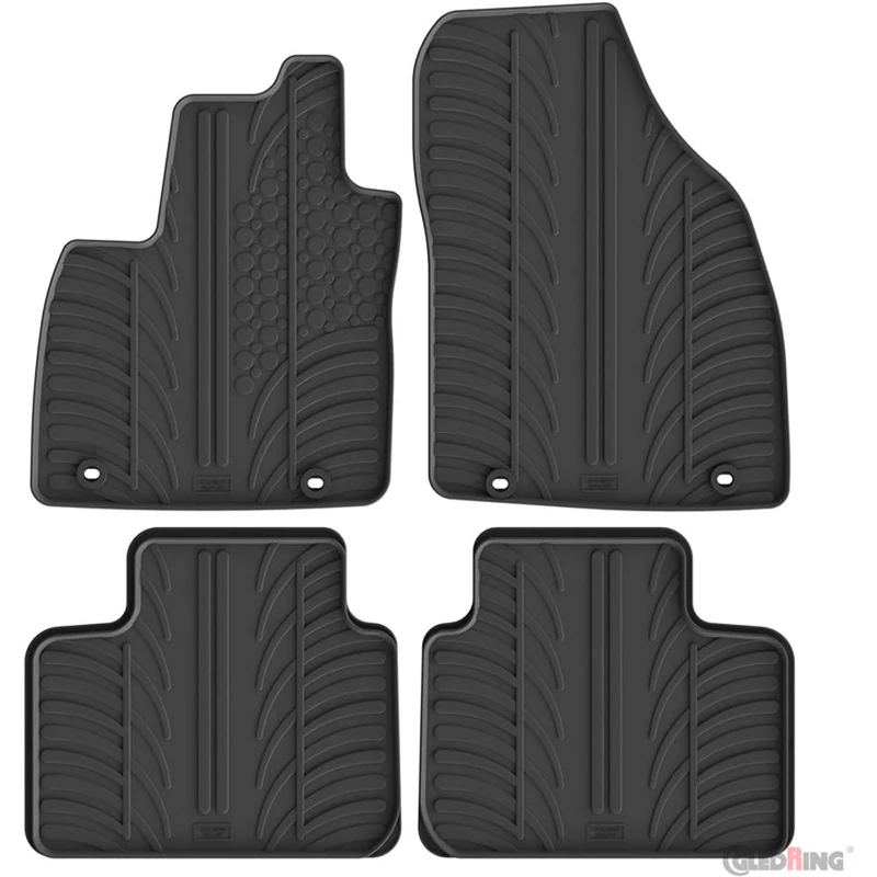 Gledring Rubber mats compatible with MG ZS II (Hybrid+/Petrol) 2024- (T profile 4-piece + mounting clips)