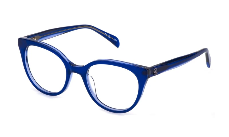 TOUS Vtod31 Women's Prescription Eyeglass Frames (Pack of 1), Blue top + transp.azure, 50/19/140 - Image 1