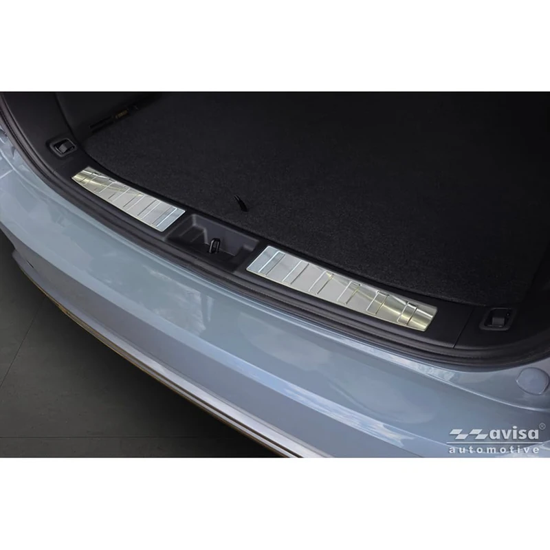 Avisa Stainless Steel Inner Rear bumper protector compatible with Mitsubishi Outlander IV Facelift 2025- 'Ribs'