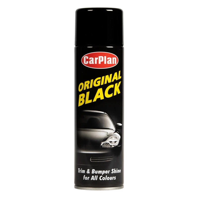 CarPlan Original Black, Trim & Bumper Shine, Protective Silicone Spray, 500 ml (Pack of 6)