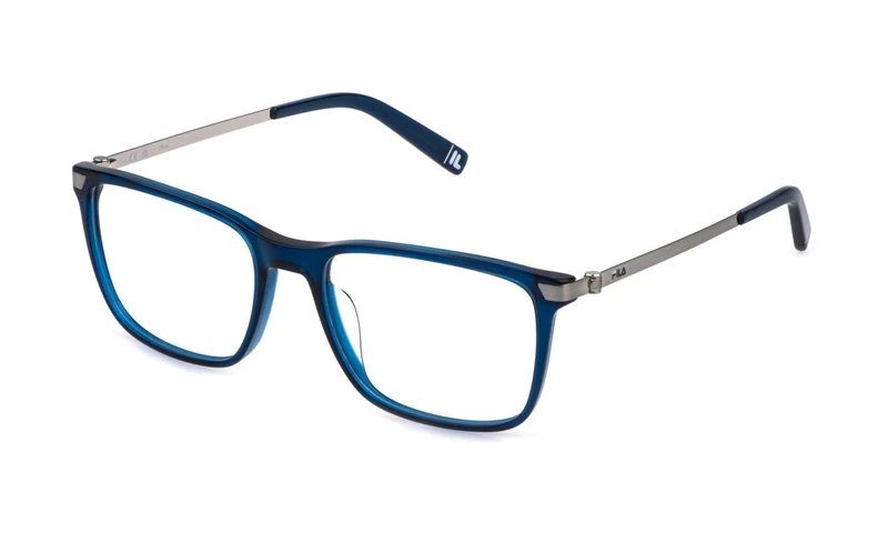 Fila, eyeglasses (VFIB01), color: SHINY TRANSP.BLUE, 55/18/145, (Male)